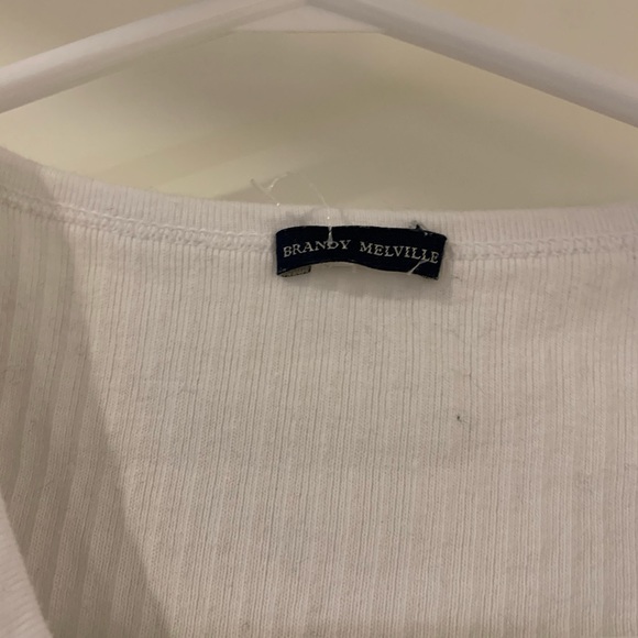 Brandy Melville White Longsleeve Top - Picture 3 of 3